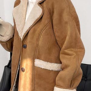 Blouson imitation daim femme doublé thermique