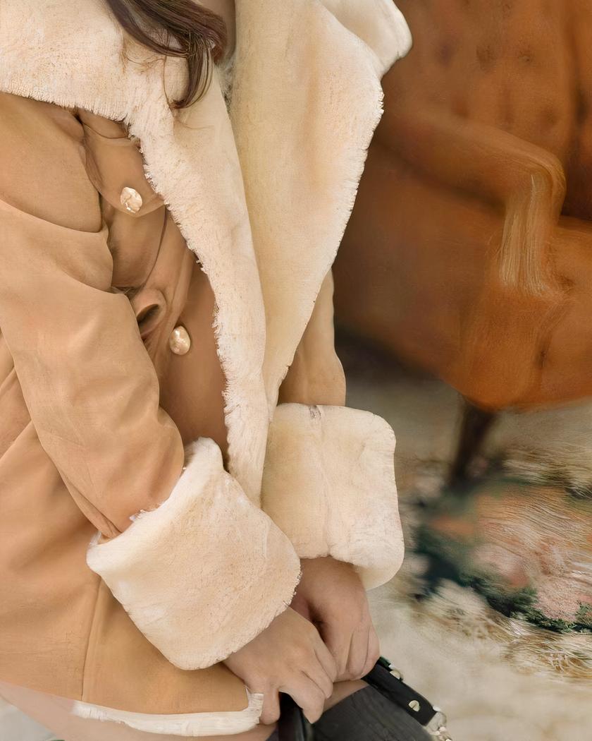 Blouson fourré et chaud en velours pour femme – Image 4