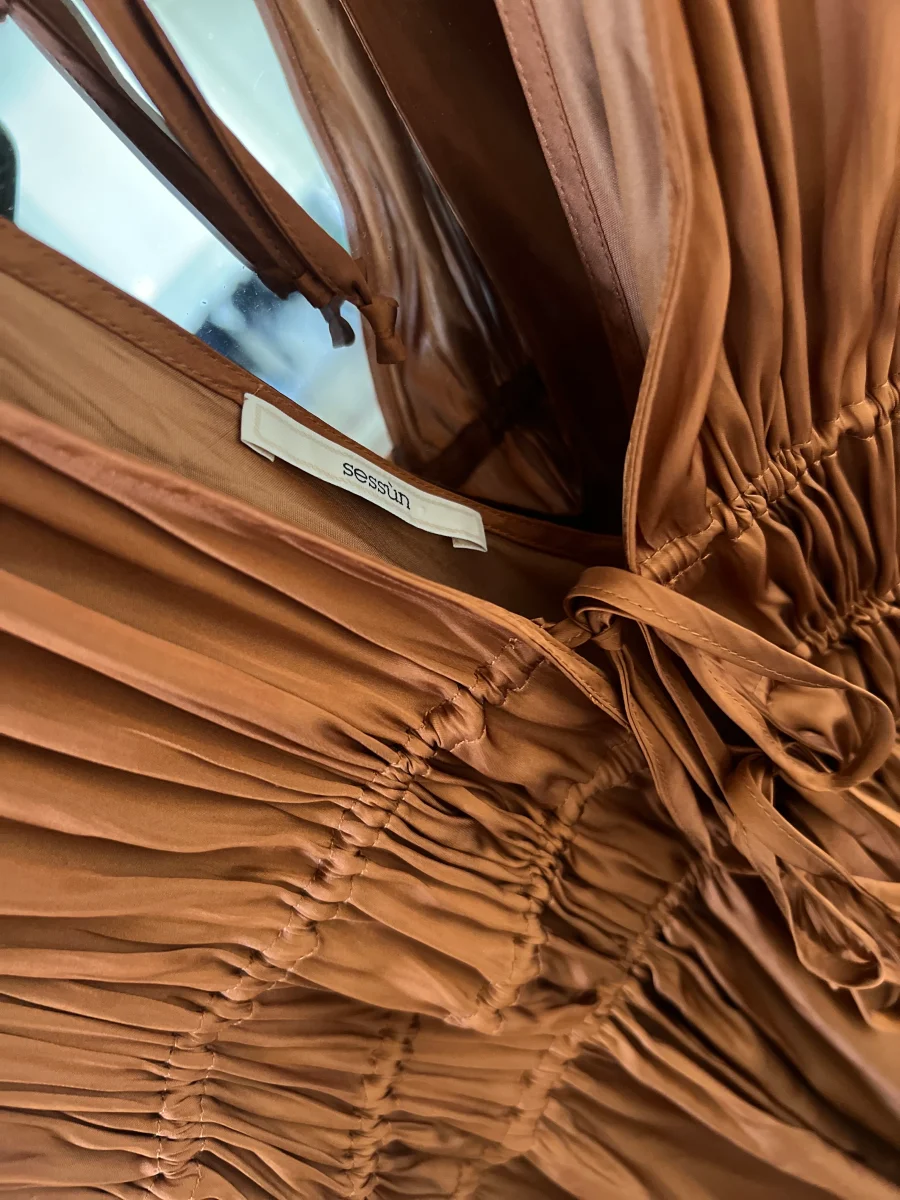 Robe Sessùn marron satinée – Image 8