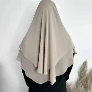 Khimar court Mousseline double voiles