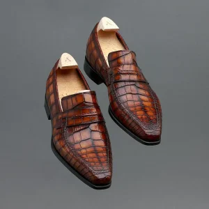Mocassin Le Lincoln en Cuir de Crocodile