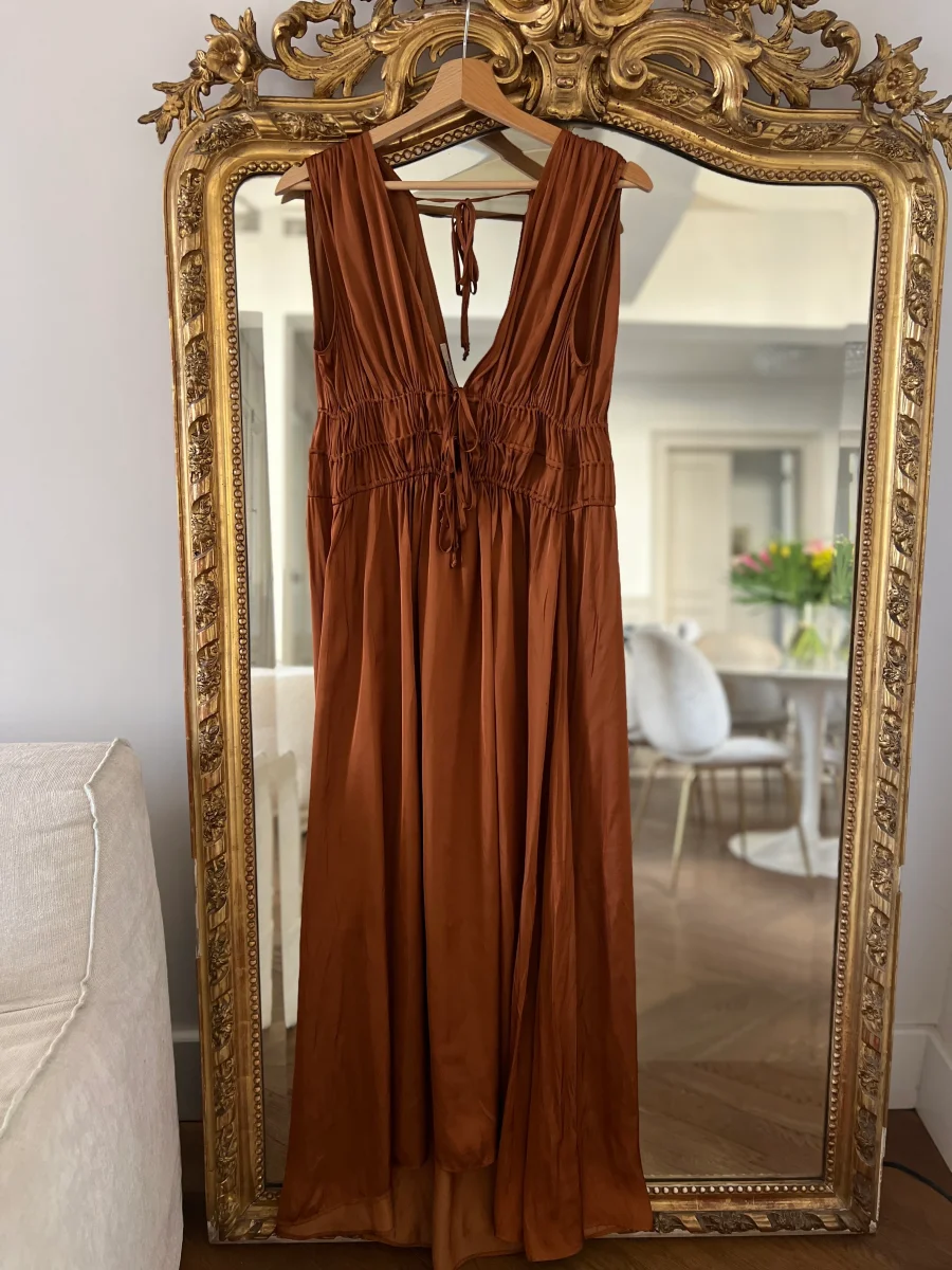 Robe Sessùn marron satinée – Image 5