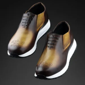 Sneaker Archangel en cuir de veau à patiner