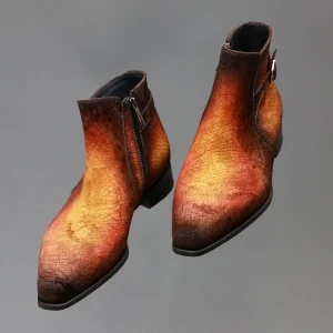 Bottines Alpine en cuir d&rsquo;Hippopotame