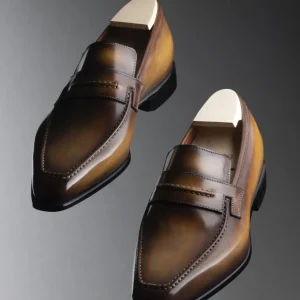 Mocassin Le Lincoln en cuir de veau crème