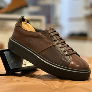 Baskets en cuir – 8911 MARRON