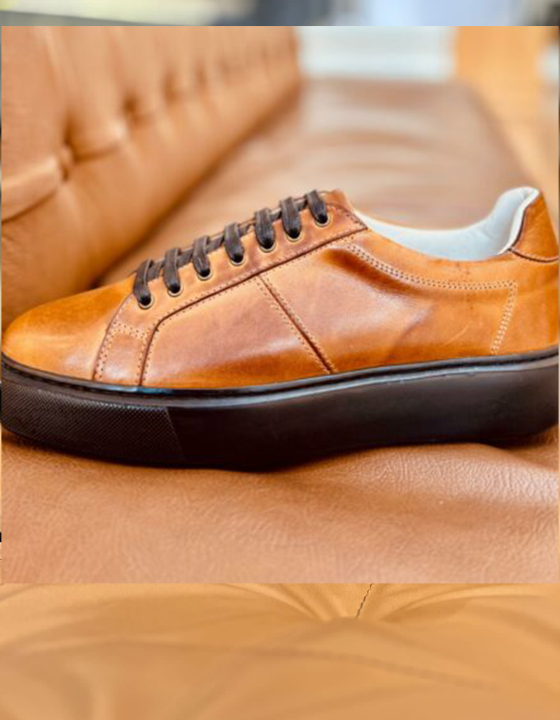 Baskets en cuir– 8911 CAMEL – Image 2