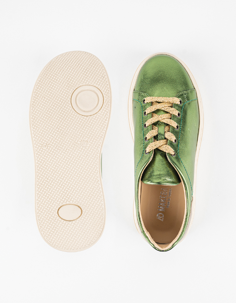 Baskets en cuir Loly01- Laminato Menthe – Image 6