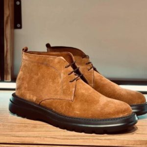 Boots homme en Cuir – 110 DAIM CAMEL