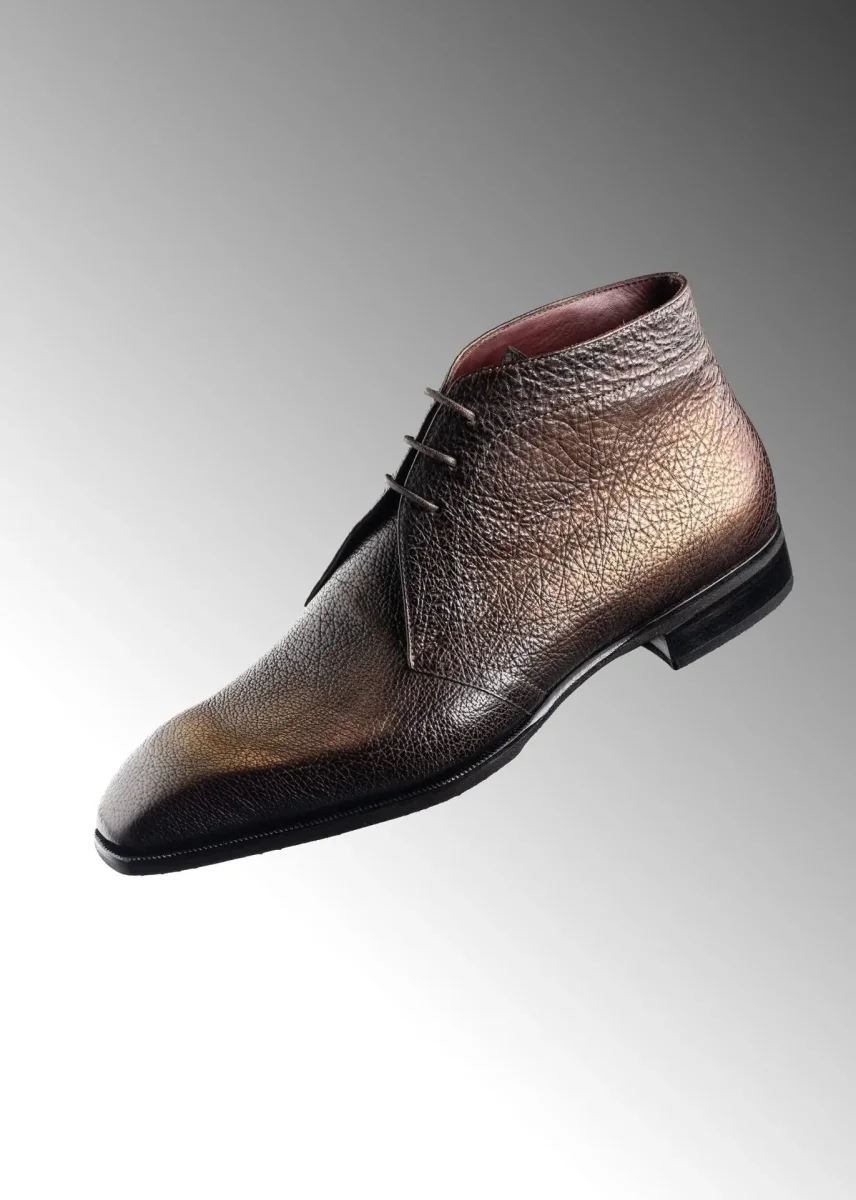 Bottines Chukka en veau grainé patiné – Image 6