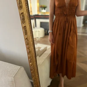 Robe Sessùn marron satinée