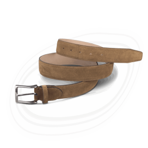 Ceinture classique veau velours camel