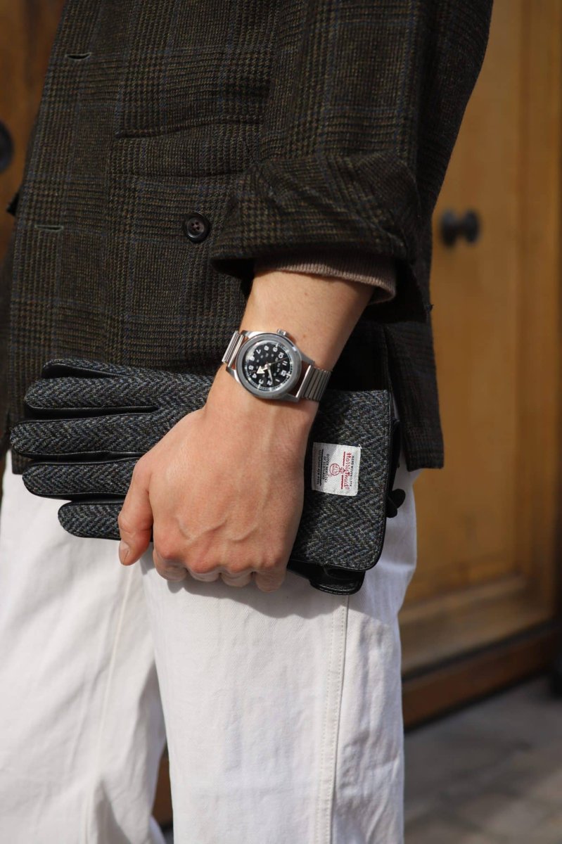 Gloves Harris Tweed wool and leather – Image 5