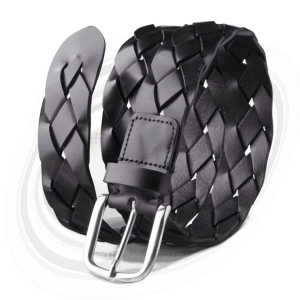 Ceinture tressée marron