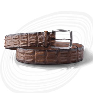 Ceinture crocodile marron clair