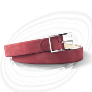 Ceinture taurillon rouge