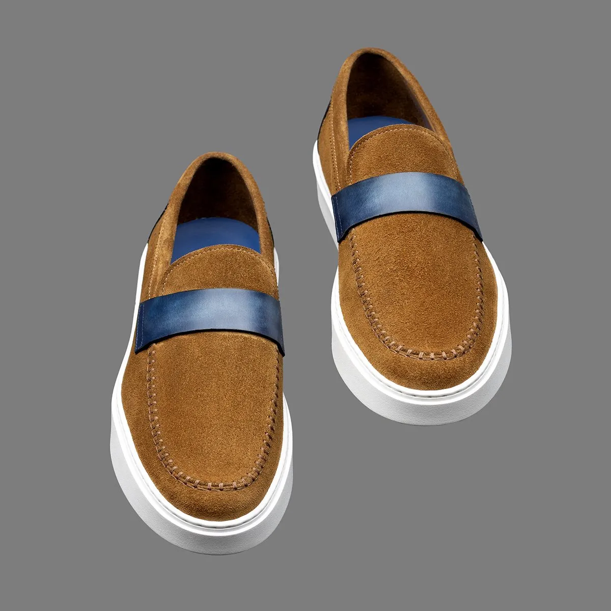 Mocassin Altan Bottier en cuir de veau velours Cognac – Image 5