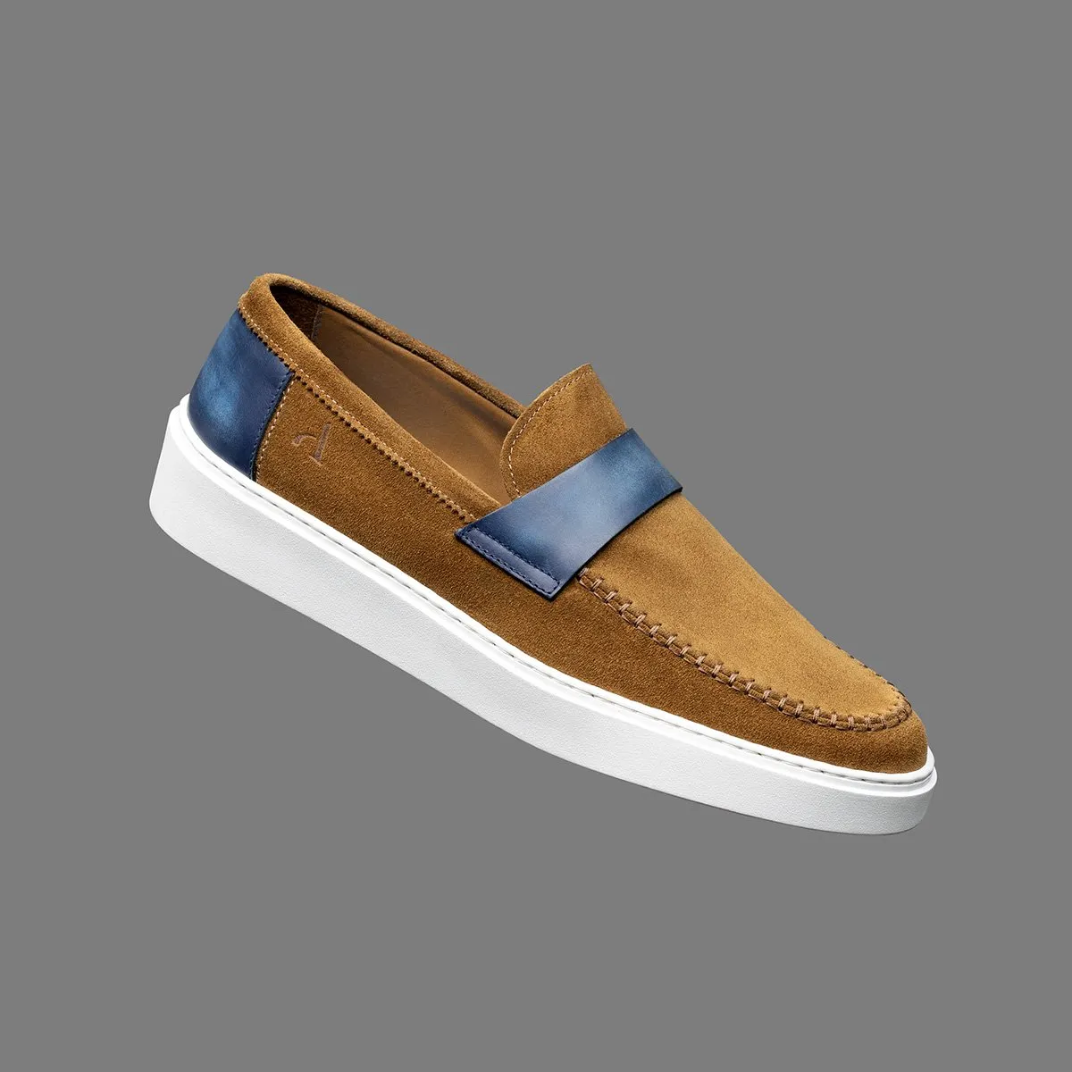 Mocassin Altan Bottier en cuir de veau velours Cognac – Image 3