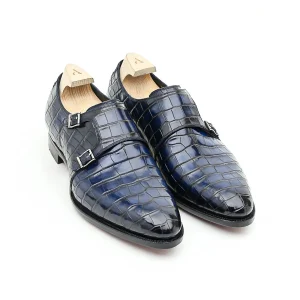 Derby à boucles Maxim en Alligator