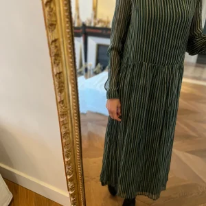 Robe American Vintage verte à rayures