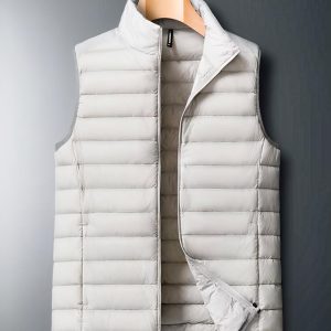 Blouson sans manches rembourré à col remonté