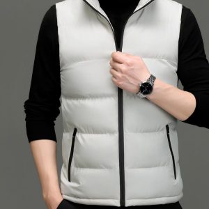 Blouson sans manches uni confortable et respirant