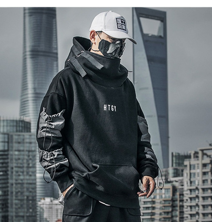 Hoodie techwear noir – Image 3