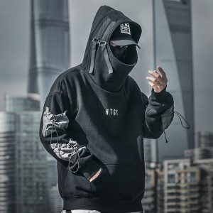 Hoodie techwear noir