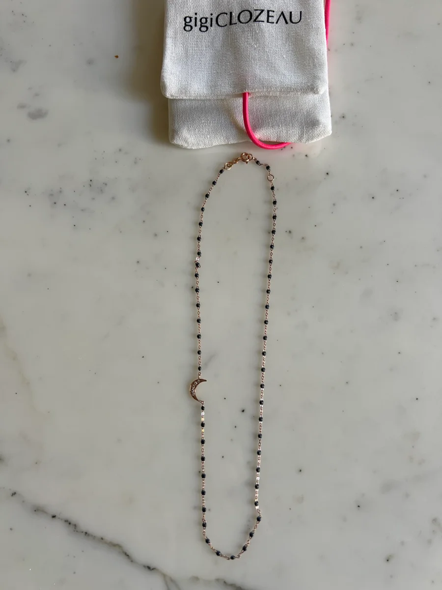 GigiClozeau - Collier Intra Lune Diamants Résine gris anthracite – Image 2