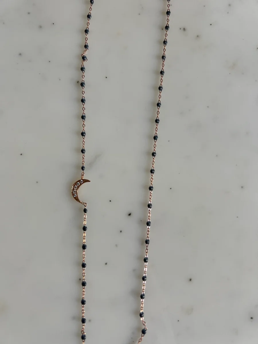 GigiClozeau - Collier Intra Lune Diamants Résine gris anthracite – Image 3