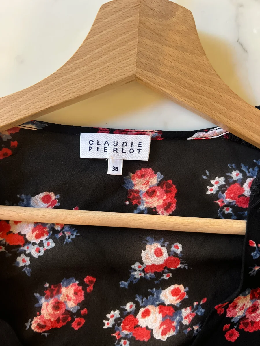 Blouse Claudie pierlot à fleurs transparence – Image 6