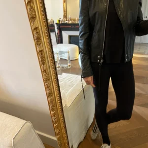 Perfecto en cuir IKKS noir