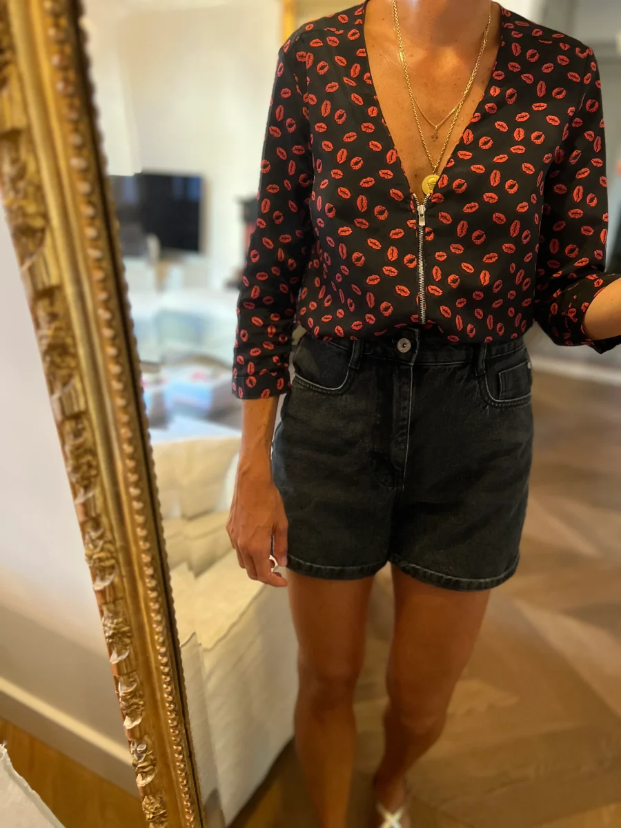Blouse Claudie Pierlot motifs lèvres – Image 3