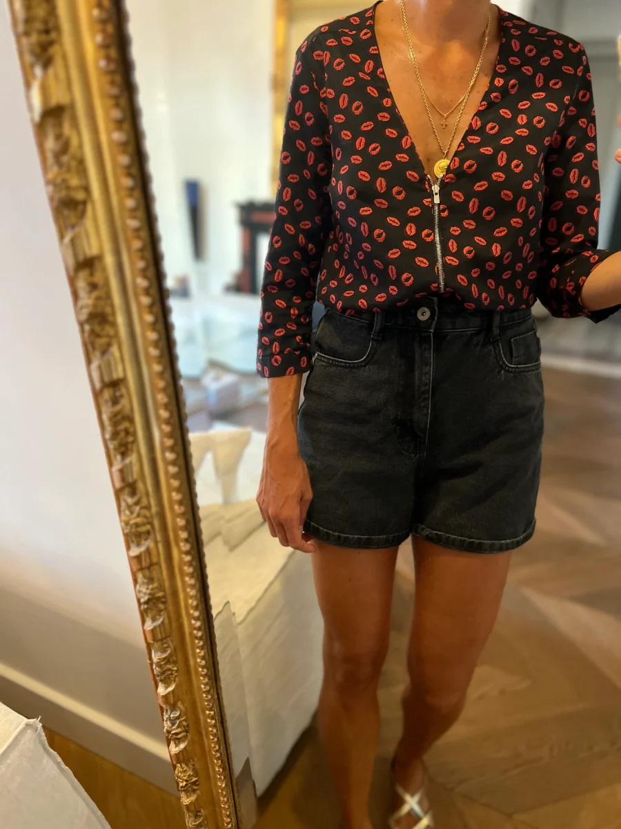 Blouse Claudie Pierlot motifs lèvres – Image 4