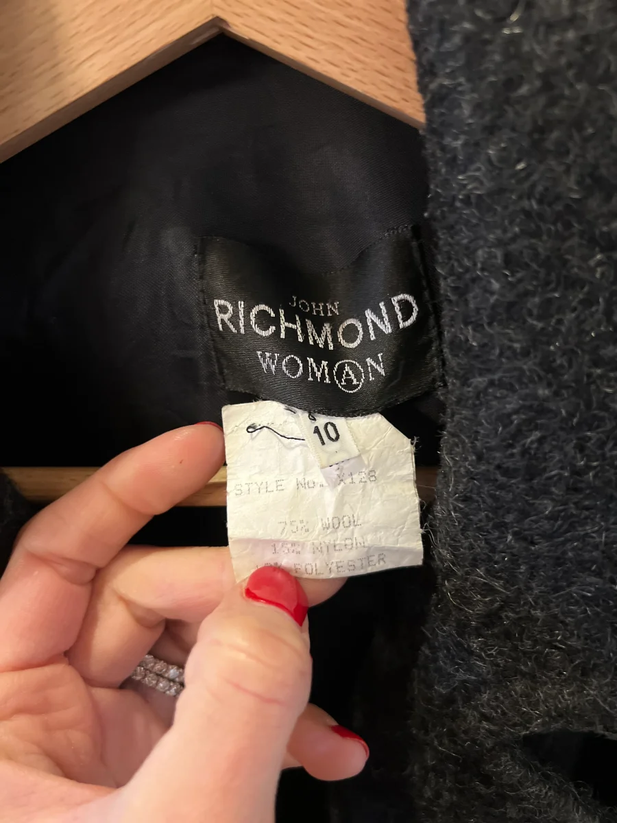 Manteau John Richmond Woman gris en laine – Image 7