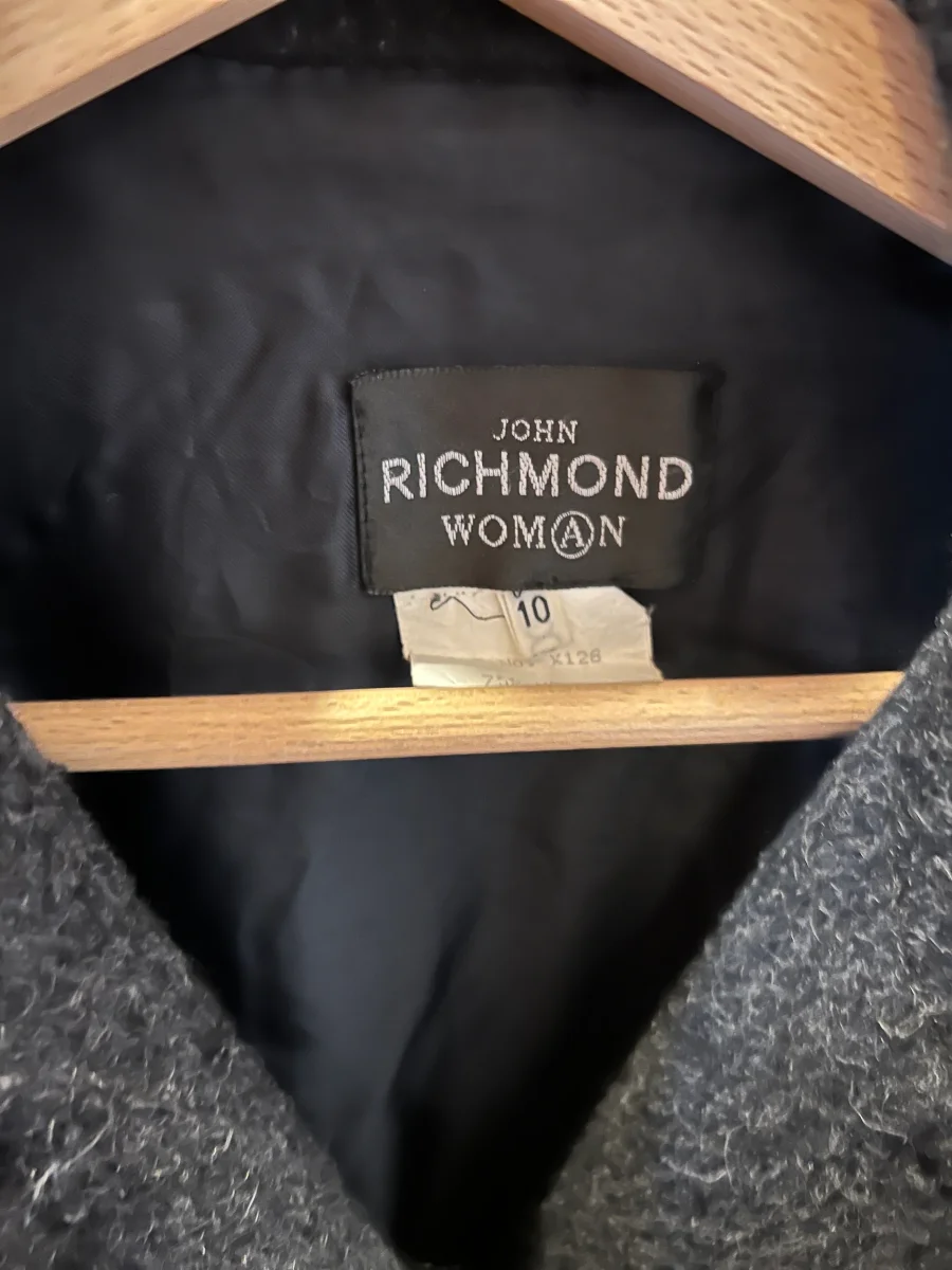 Manteau John Richmond Woman gris en laine – Image 8