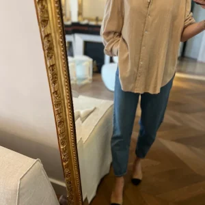 Chemise Zara en lin Beige