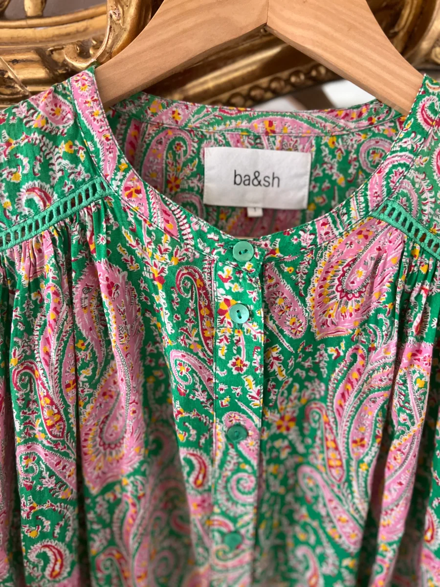 Combishort Ba&sh colorée verte et rose – Image 7