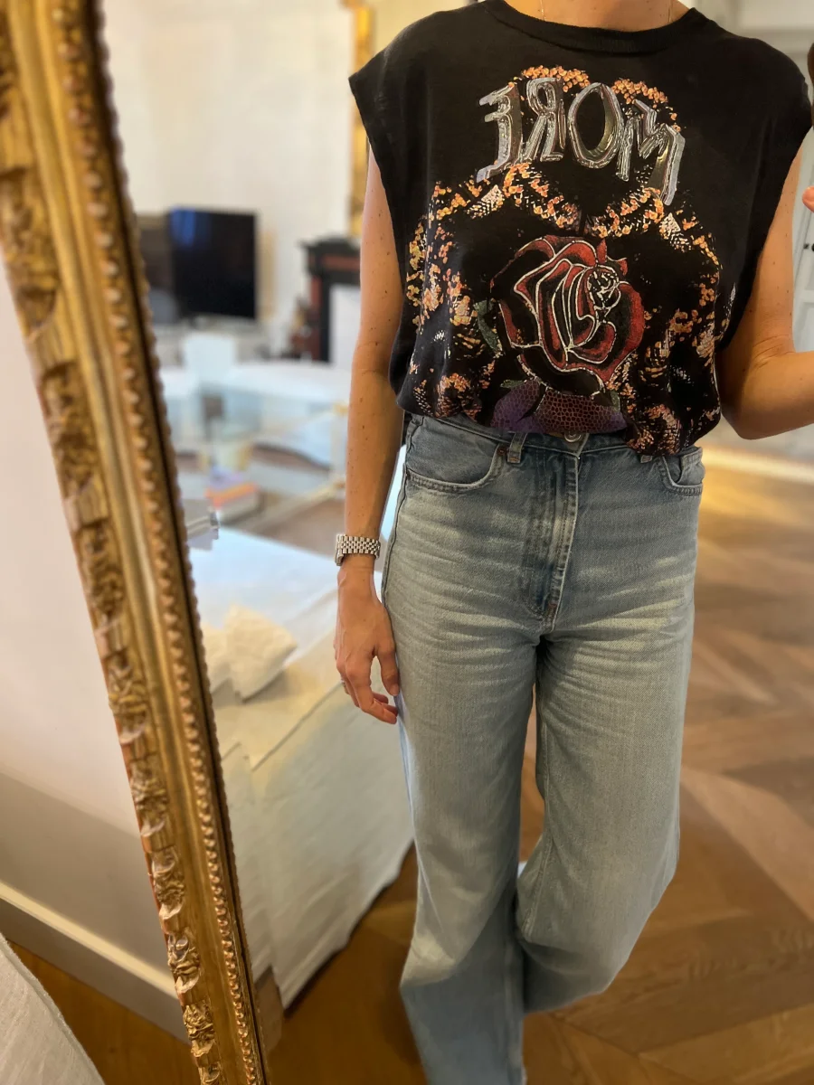 Lucie Gabossi - Iro Tshirt en lin gris foncé – Image 3