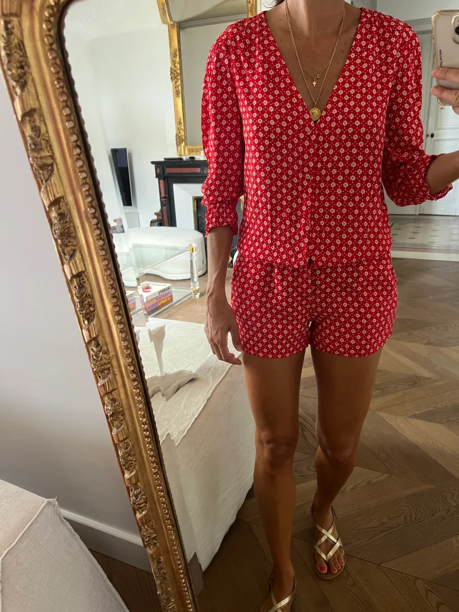 Combishort Ba&sh Choopa rouge à motifs – Image 3