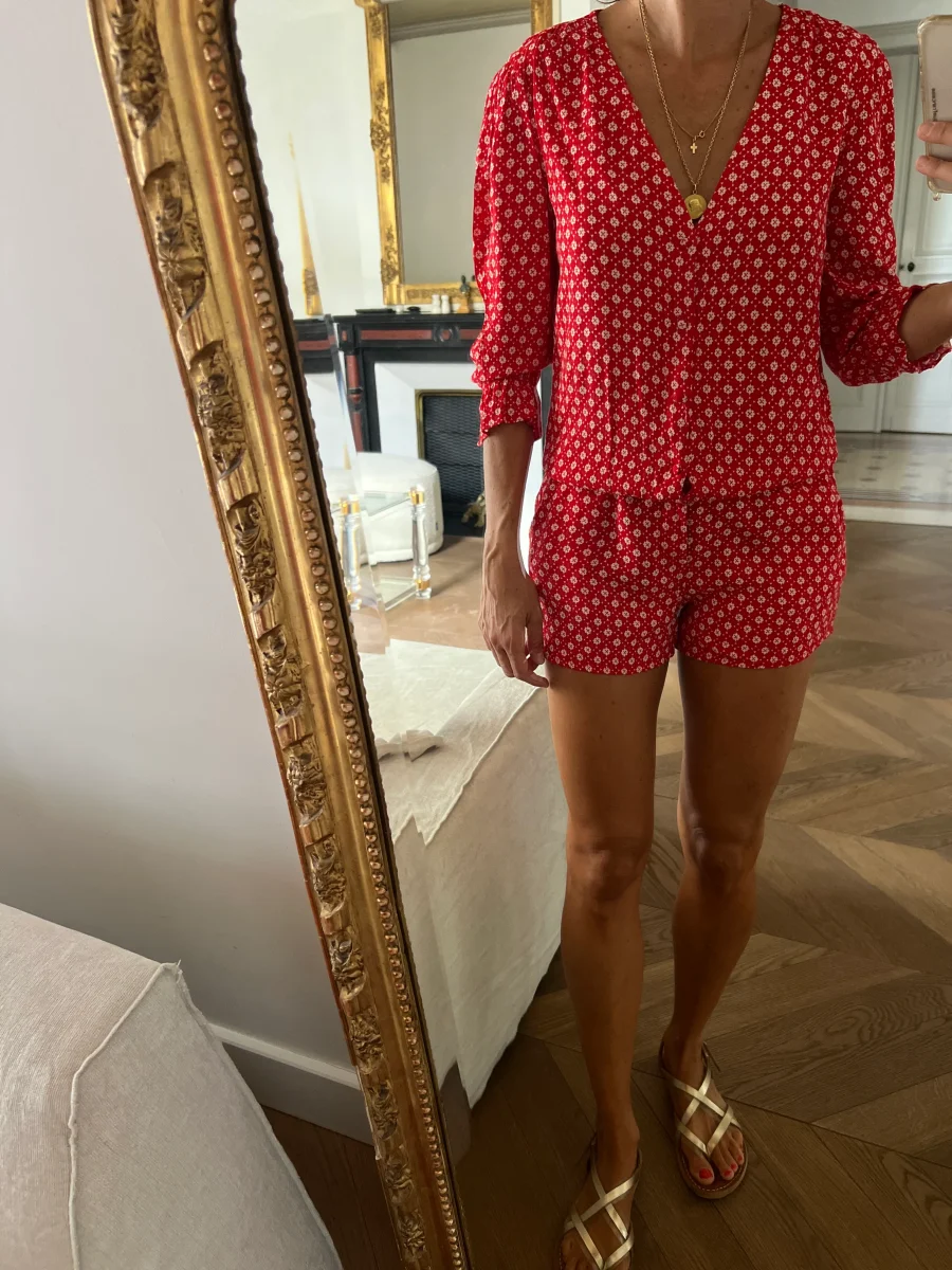 Combishort Ba&sh Choopa rouge à motifs – Image 2