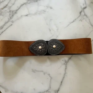 Ceinture Sézane en daim camel