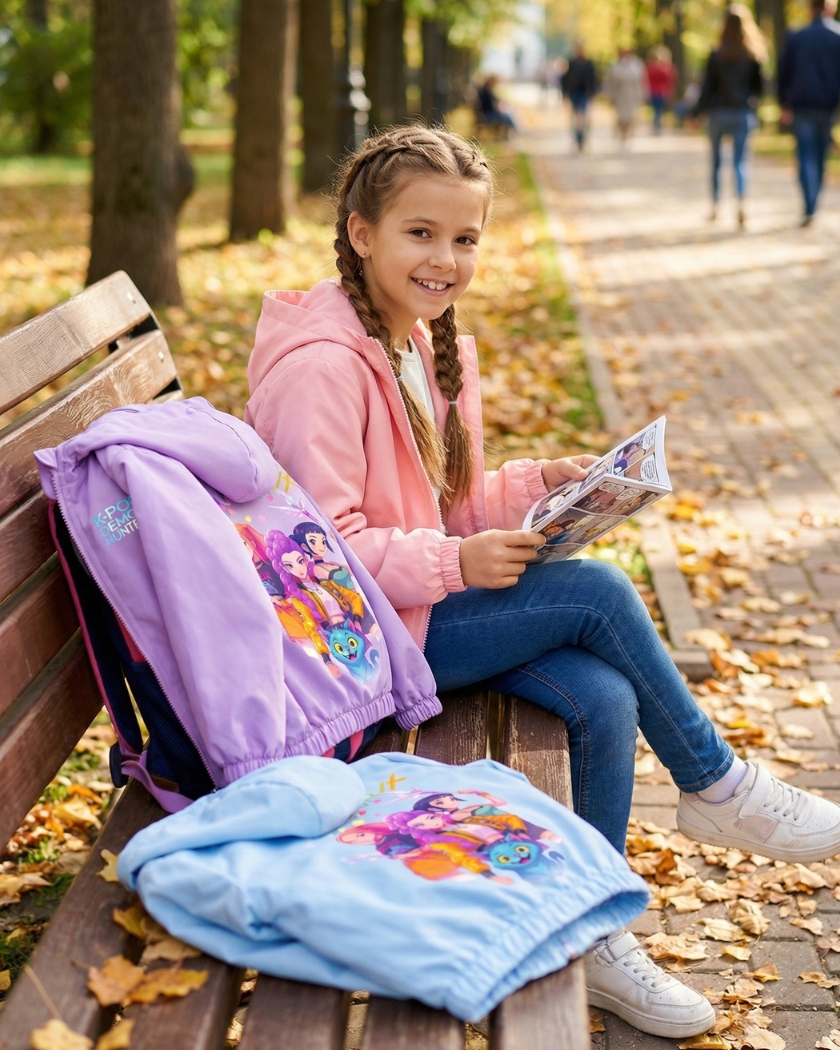 Blouson enfant Kpop Demon Hunters Huntrix et Derpy – Image 6