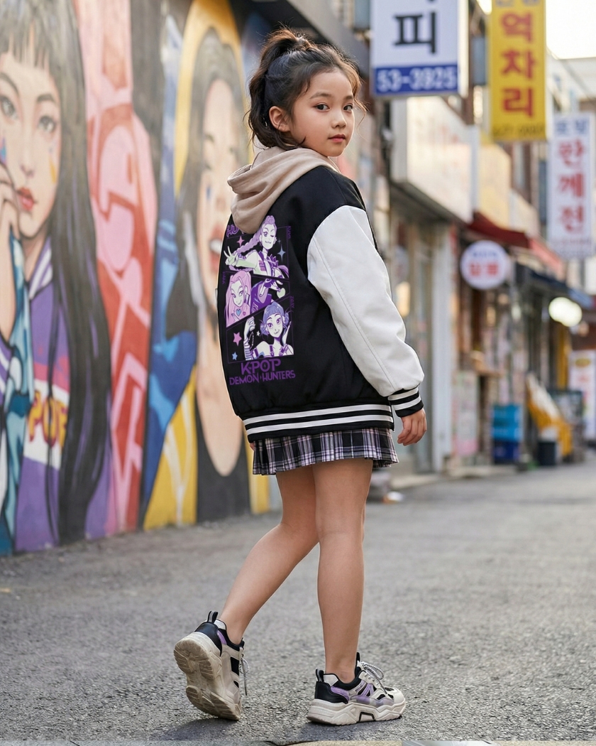 Blouson teddy enfant Kpop Demon Hunters Huntrix – Image 3