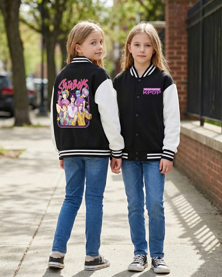 Blouson teddy enfant Kpop Demon Hunters Saja Boys – Image 4