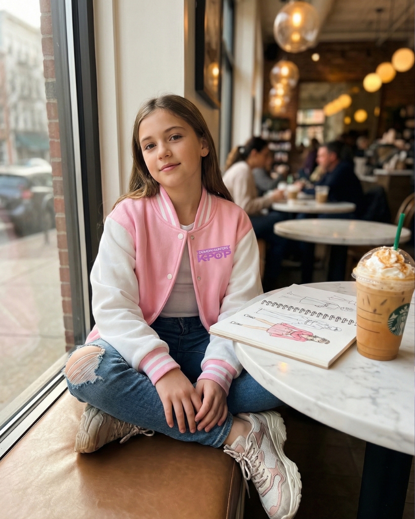 Blouson teddy enfant Kpop Demon Hunters Saja Boys – Image 5