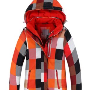 Blouson de ski à carreaux pour garçon
