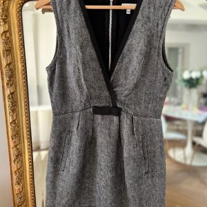 Robe Claudie Pierlot gris petit noeud