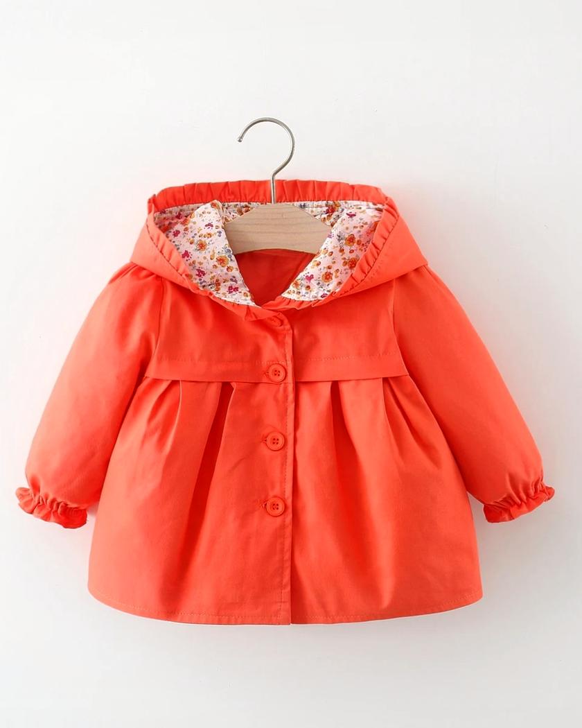 Blouson mi-saison à capuche pour bébé fille – Image 4