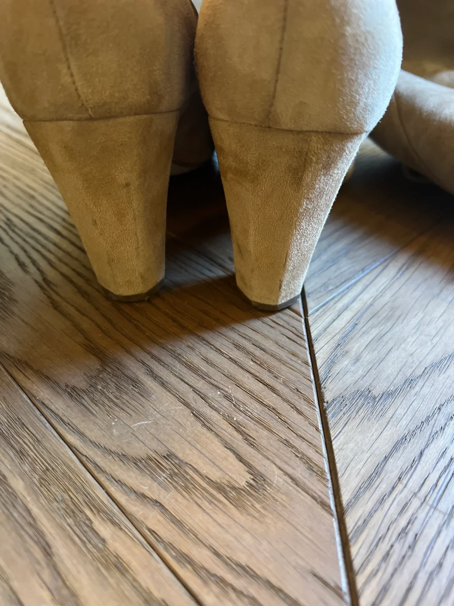 Cuissardes Chanel beige en daim – Image 9